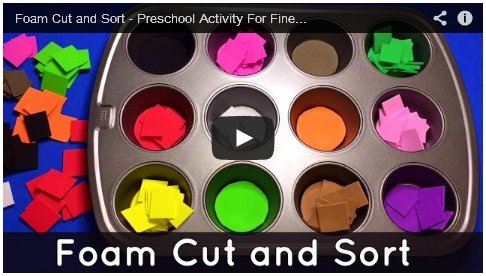 Foam Cut and Sort Preschool Activity
