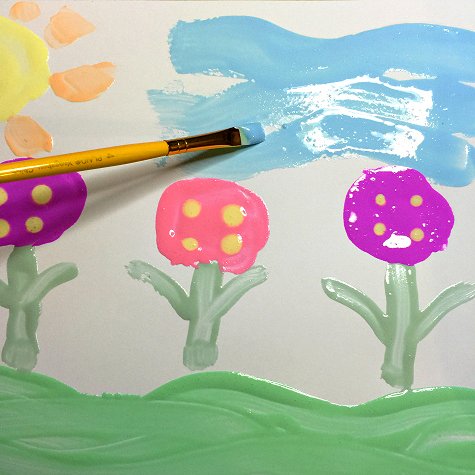 Marshmallow Paint Art Center Activity For Preschool and Kindergarten