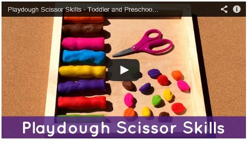 Playdough Scissor Skills For Toddlers and Preschoolers