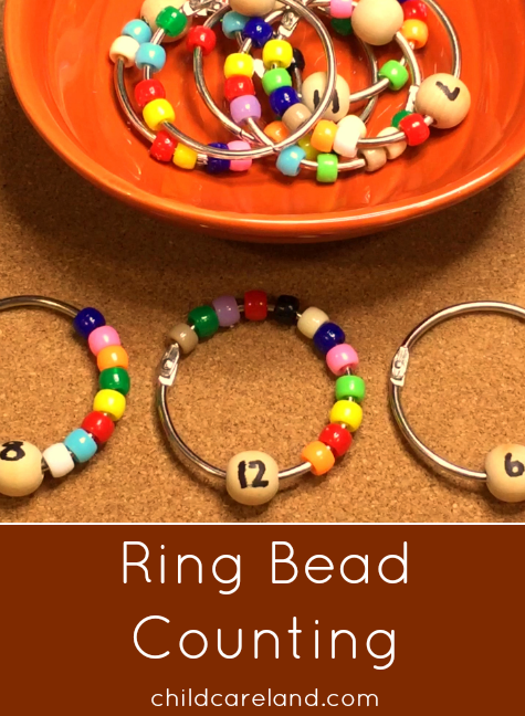Pony Bead Counting Match Activity For Preschool and Kindergarten
