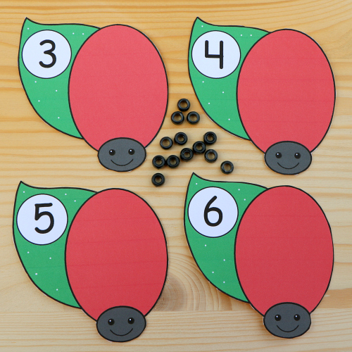 ladybug math for preschool and kindergaren