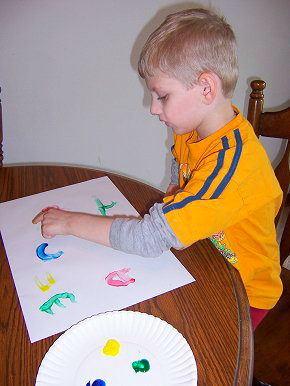 Alphabet and Number Finger Painting