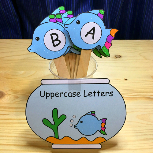 fishbowl alphabet sort for preschool and kindergarten
