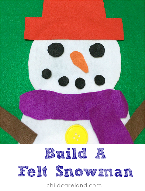 build a felt snowman with toddlers and preschoolers
