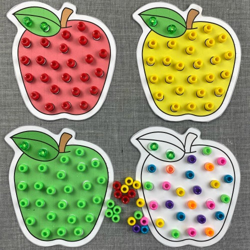 apple fine motor dots for preschool and kindergarten