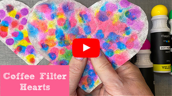 coffee filter hearts for preschool and kindergarten