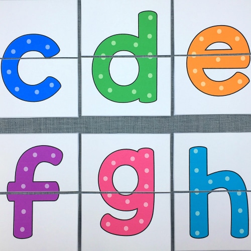 dotty alphabet puzzles for preschool and kindergarten