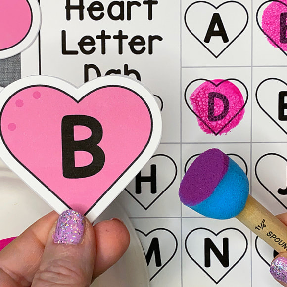 heart letter cover for preschool and kindergarten