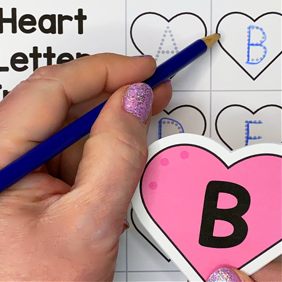 heart letter cover for preschool and kindergarten