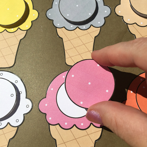 ice cream cone color match for preschool and kindergarten