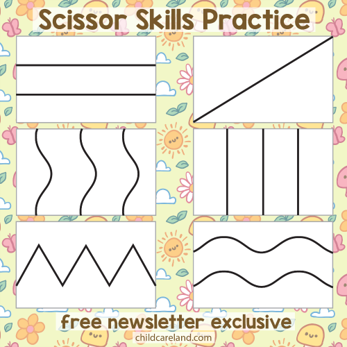 scissor skills practice for preschool and kindergarten