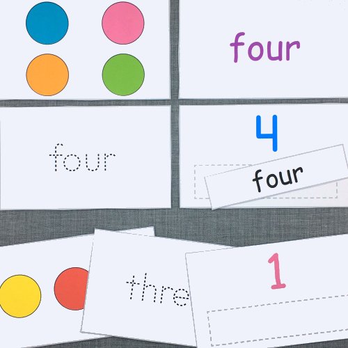 number match and trace for preschool and kindergarten