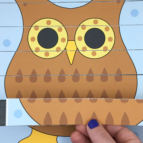 owl puzzle for preschool and kindergarten