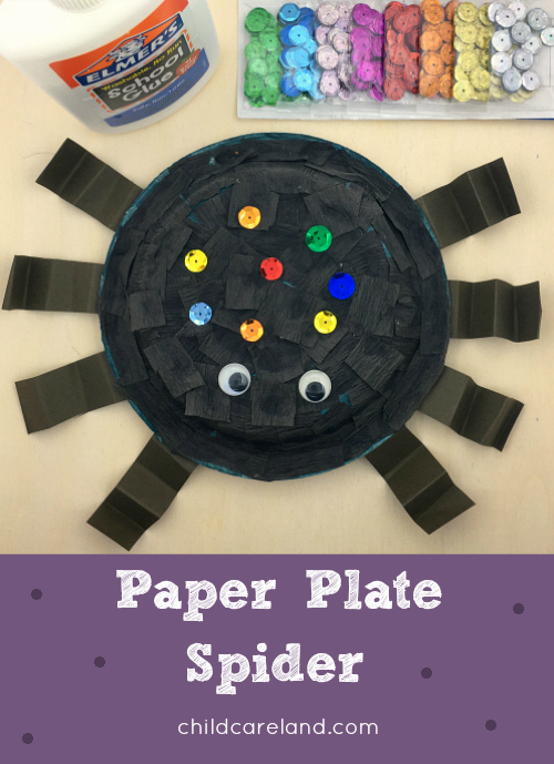 paper plate spider craft for toddlers and preschool