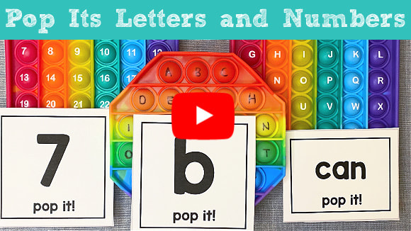 pop its letter and number cards video for preschool and kindergarten