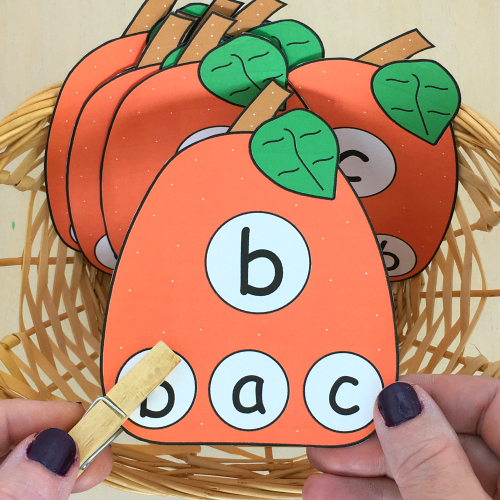 pumpkin alphabet clip for preschool and kindergarten