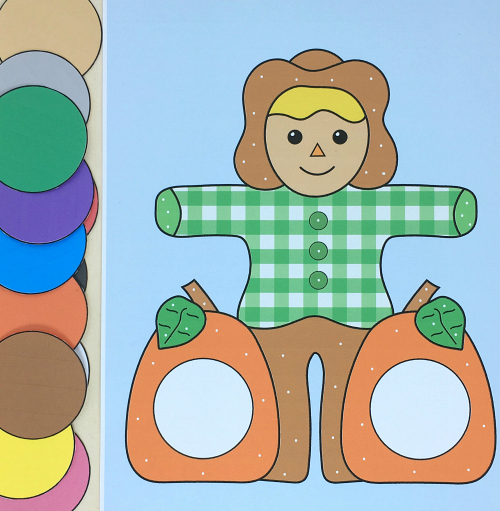 scarecrow color and pattern match for preschool and kindergarten