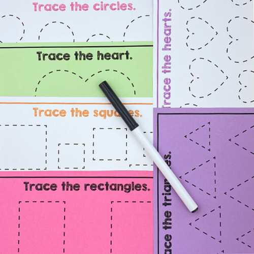 shape tracers for preschool and kindergarten