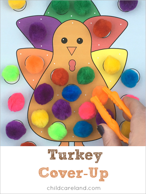 turkey fine motor cover up for preschool and kindergarten