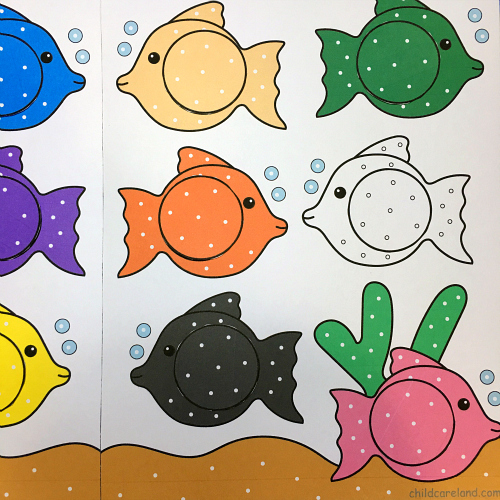 fish color match for preschool and kindergarten