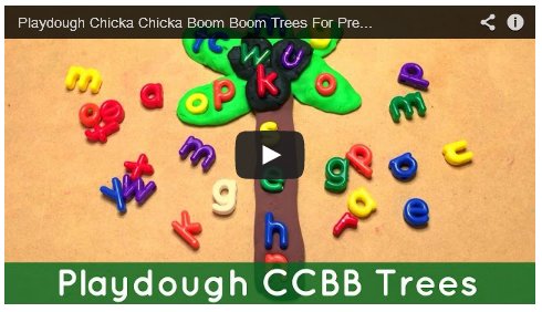Playdough Chicka Chicka Boom Boom Tree