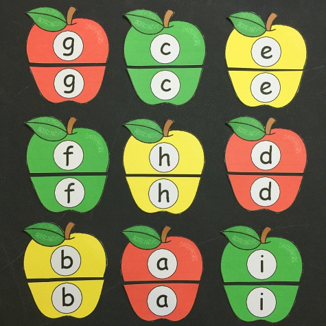 Apple alphabet puzzles