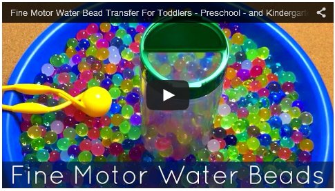 Fine Motor Water Bead Transfer for Preschool and Kindgerten