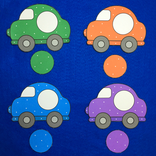 car color match for toddlers and preschool