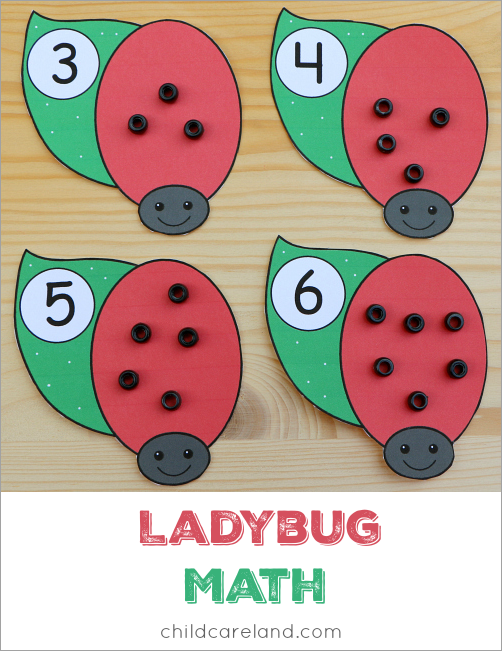 ladybug math for preschool and kindergarten