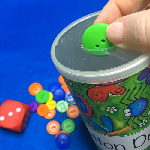 button drop math and fine motor activity for preschool and kindergarten