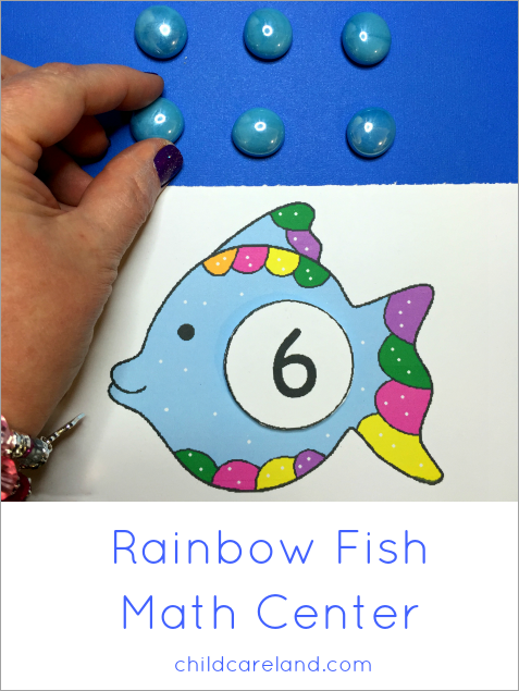 Rainbow Fish Math Center For Preschool and Kindergarten