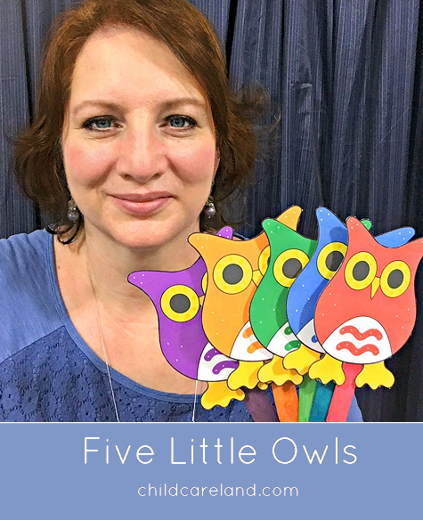 five little owls countdown rhyme for circle time