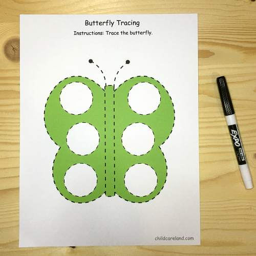 butterfly fine motor skills for preschool and kindergarten