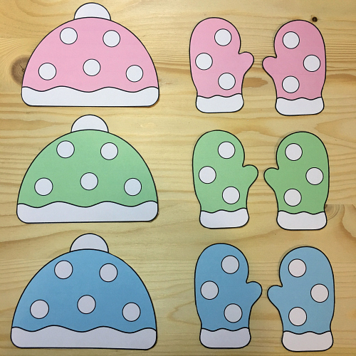 hat and mitten match for preschool and kindergarten