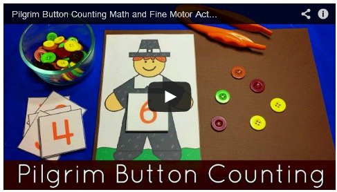 Pilgrim Button Counting For Preschool and Kindergarten