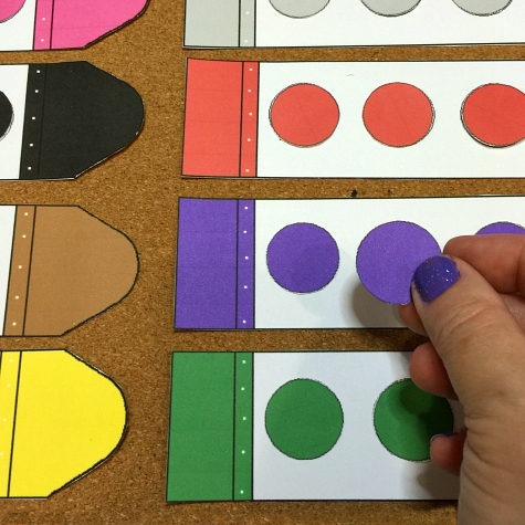 Crayon color match for preschool and kindergarten.