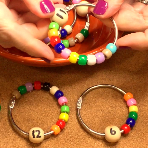 Bead Ring Counting Math Activity For Preschool and Kindergarten