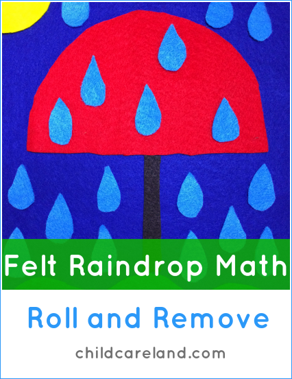 PictureFelt Raindrop Math Preschool Activity