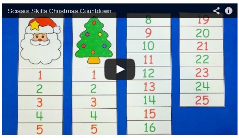 Scissor Skills Christmas Countdown