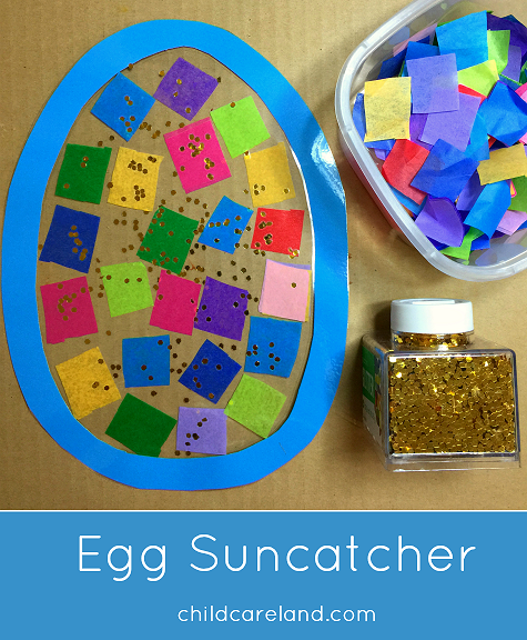 Egg Suncatch Art Project For Preschool and Kindergarten