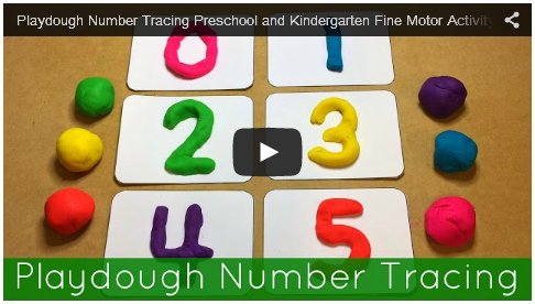 Playdough Number Tracing For Preschool and Kindergarten Fine Motor Development