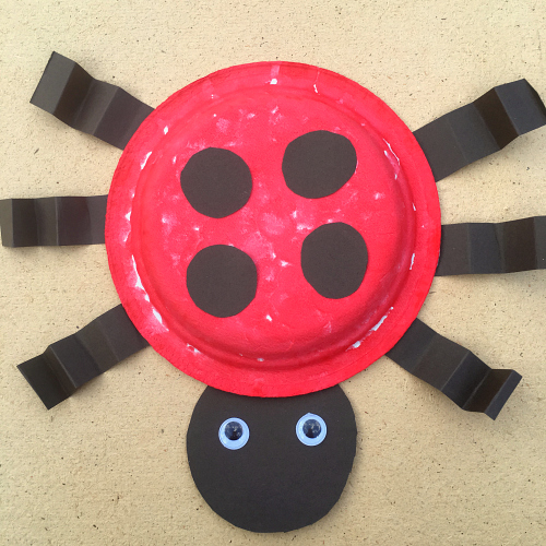 paper plate ladybug for preschool and kindergarten