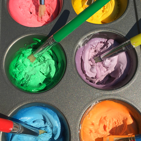 Easy To Make Frozen Paint For Toddlers and Preschool