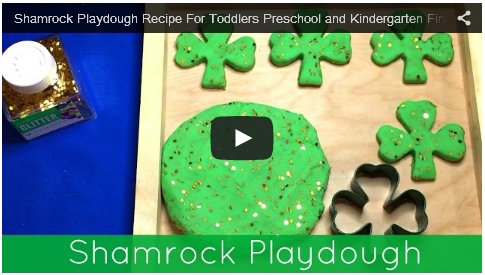Shamrock Playdough For Toddlers Preschool Kindergarten Fine Motor Development