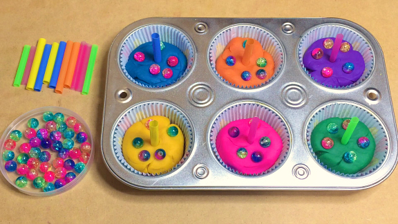 Playdough Cupcakes Fine Motor and Sensory Activity For Preschool