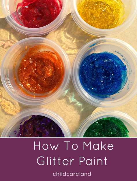 How To Make Glitter Paint For Preschool and Kindergarten