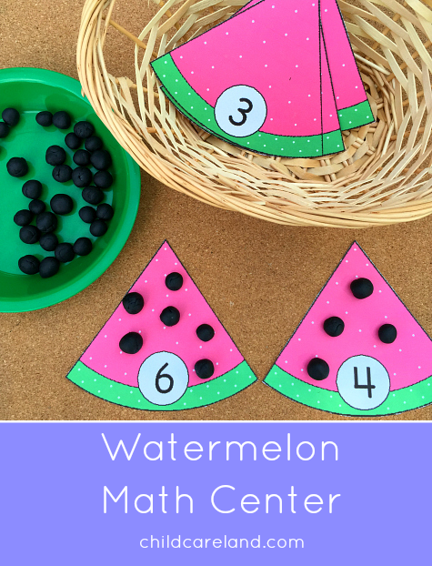 Watermelon Match Center For Preschool and Kindergarten