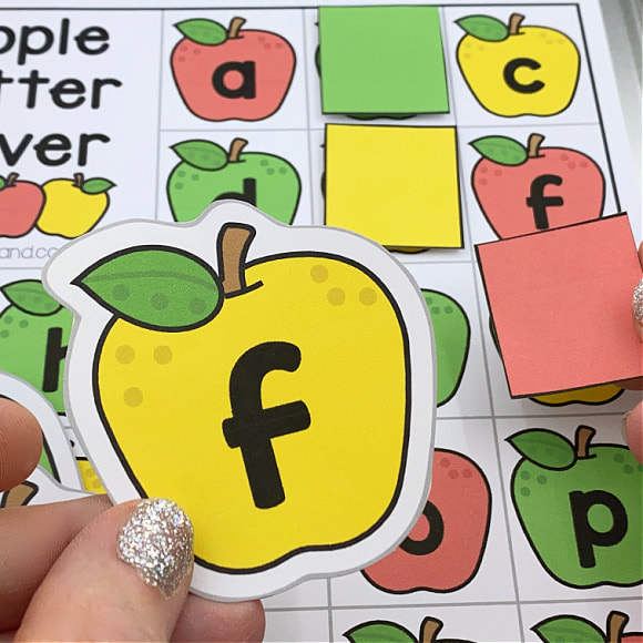 apple letter cover for preschool and kindergarten