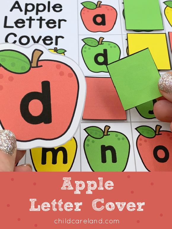 apple letter cover for preschool and kindergarten