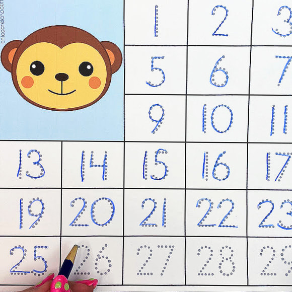baby animal number tracing for early childhood number recognition and fine motor development